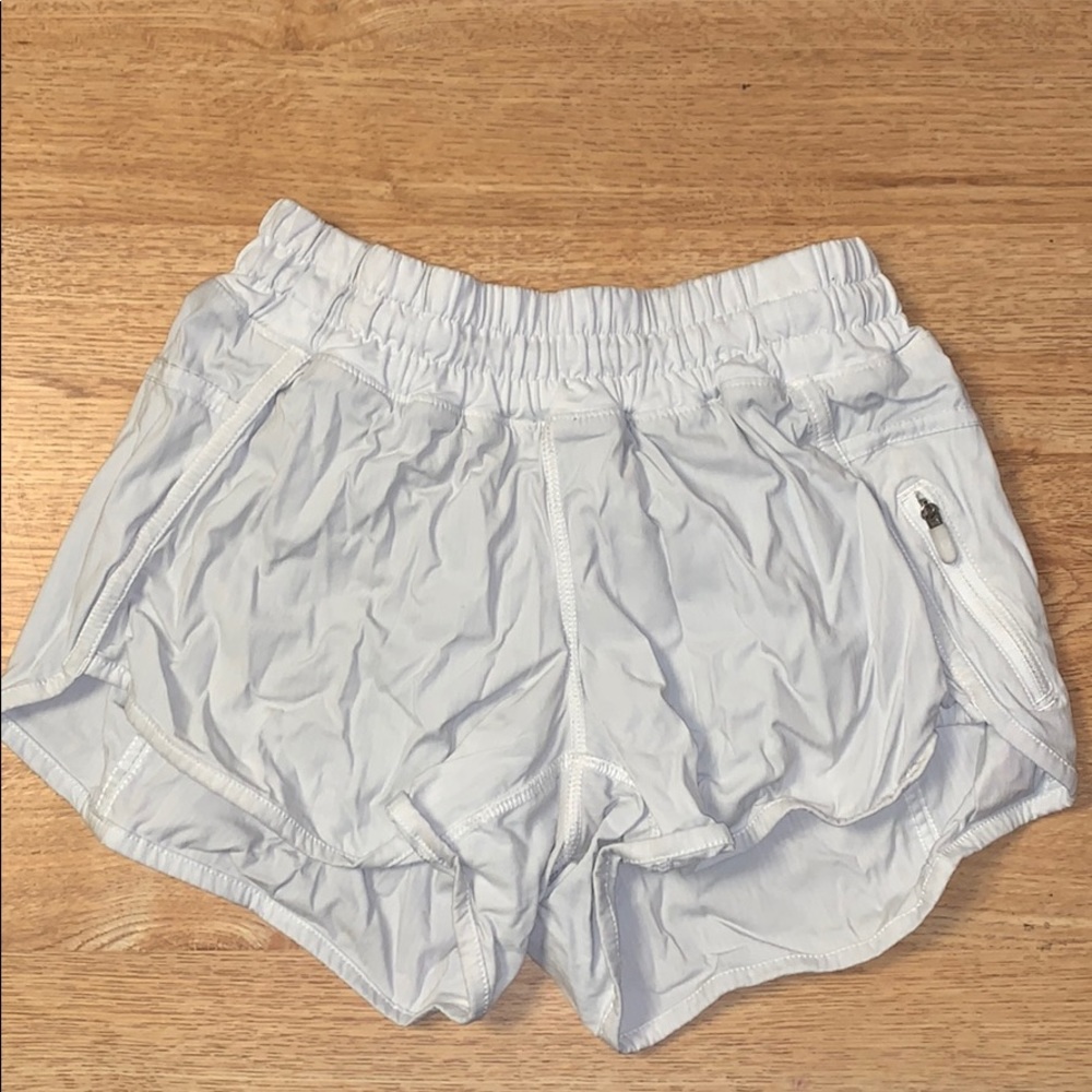 White Lululemon Tracker Shorts